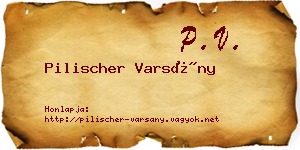 Pilischer Varsány névjegykártya